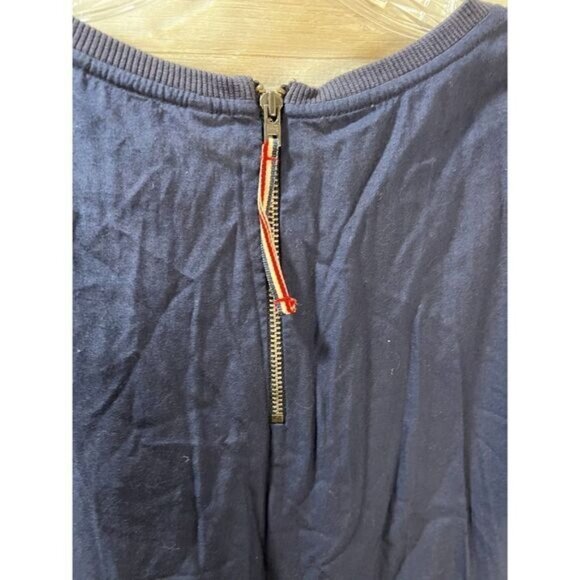 Hilfiger Denim Black & White Sequin Striped Short Sleeve Mini Dress With Back Zi - Picture 4 of 8